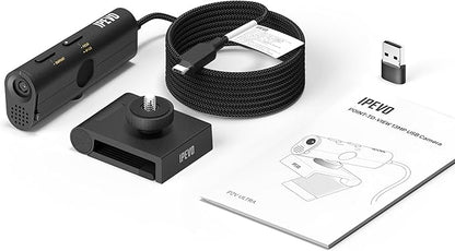 IPEVO VurboCam 4K Vurbo.ai-Powered Webcam, Ultra HD 13MP USB Camera for PC/Mac, AI Meeting Notes, Real-Time Translation, Noise Reduction Mic, Plug-and-Play for Zoom, Teams