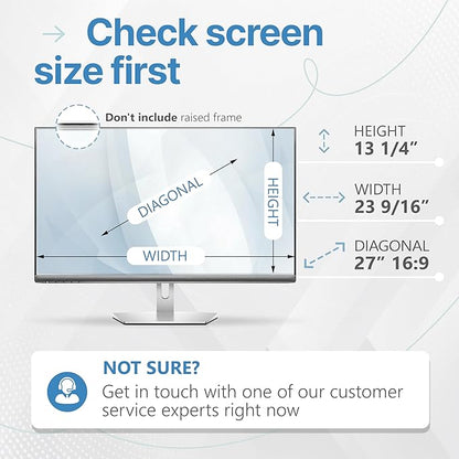 VINTEZ [2 Pack] 27 Inch 16:9 Privacy Screen for Computer Monitor and Laptop - Anti Glare Protector Film Blue Light Filter Eye Protection - Computer Screen Privacy Shield