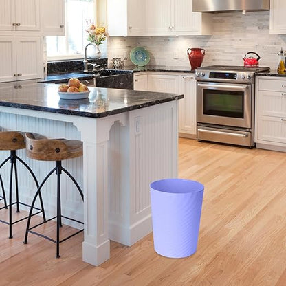 Small Plastic Trash Can - 1.8 Gallon - Light Purple - Wastebasket Garbage Can Container