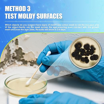 Mold Test Kit for Home,7 Simple Detection Tests,Test HVAC System,Home Surfaces, Indoor Air Quality Testing,DIY Mold Detector for Home,Includes Detailed Mold Identification Guide,Black Mold Testing kit