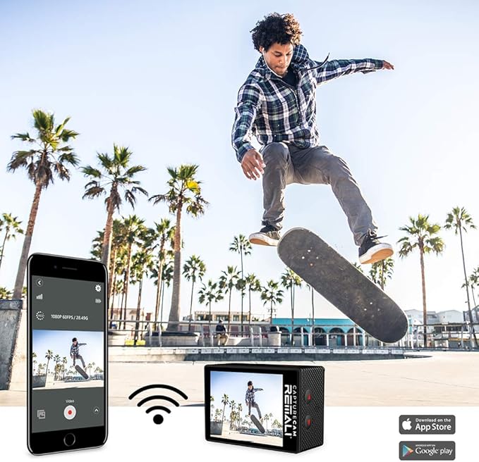 REMALI CaptureCam 4K60FPS Waterproof Action Camera 21-Piece Complete Kit and 3 Batteries — Amazing Family Sports Camera That Captures Best Moments — Great for Baseball, Fishing & Travel Adventures