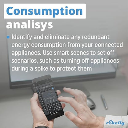 Shelly PM Mini Gen3 | WiFi Smart Power Meter 1 Channel 16 A | Home Automation | Bluetooth Gateway | Compatible with Alexa & Google Home | iOS Android App | No Hub Required | Smart Schedules (2 Pack)