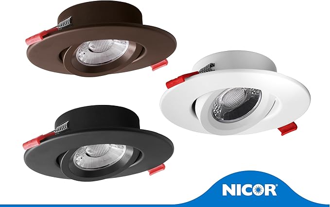 DGC 4-inch Black Selectable Canless Adjustable Gimbal LED Recessed Downlight (DGC43120SRDBK)