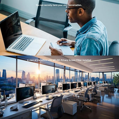 23.8 Inch - 16:9 Aspect Ratio - Computer Privacy Screen Filter for Widescreen Monitor - Anti-Glare - Anti-Scratch Protector Film - Protects Your Eyes from Harmful Glare and Blue Light