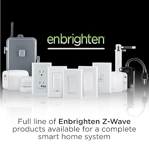 Enbrighten Z-Wave Smart Motion Sensor Light Indoor, On/Off, Vacancy/Occupancy Sensor, White & Almond, Zwave Hub Required, Works with SmartThings, Wink, & Alexa, Smart Light Switch, 2 Pack, 86649