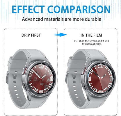 Suoman 4-Pack for Samsung Galaxy Watch 6 Classic 43mm Screen Protector, [Anti-Scratch] 2.5D 9H Ultra-thin Tempered Glass Screen Protective Film