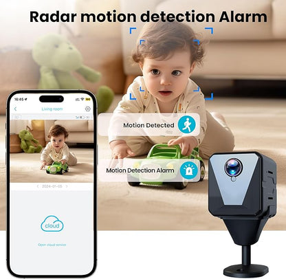 Funstorm No WiFi Security Camera-2k Cellular Security Camera-Car Security Camera with Sim Card, Wireless,Compact,Live View,Motion Detection,Clear Night Vision,for Truck/Car/Vacant House/RV