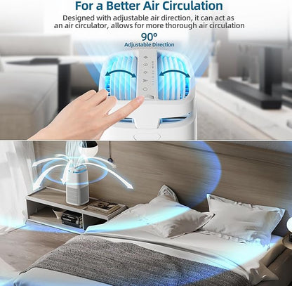 POMORON 4-in-1 Air Purifiers for Home, Air Ionizer Negative Ion Generator, True H13 Filter, UV, Covers 1250 Ft² 99.97% Removal Rate for Pollen Smoke Pet Dander Air Cleaner for Bedroom, MJ002H, White