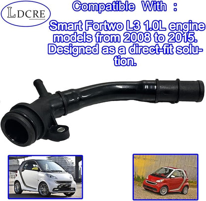 Engine Coolant Thermostat Housing 1322000056 Compatible with Mercedes-Benz Smart Fortwo 2008-2015 L3 1.0L,Water Outlet Pipe Socket OEM Replacement