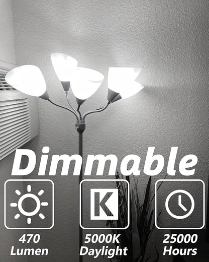 CYLYT E12 Chandelier Bulb 40 watt Equivalent, Dimmable LED Candelabra Light Bulbs 4W, 5000K Daylight 470 Lumen Lightbulbs, CA11, UL Listed, Pack of 6