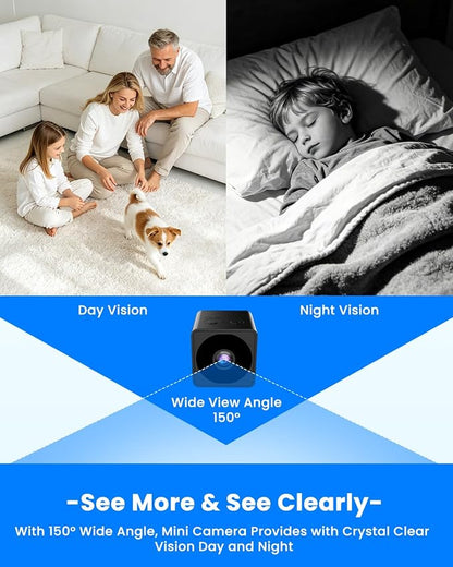 No Wifi Security Camera, 4K Mini Security Camera, Wireless Small Cameras