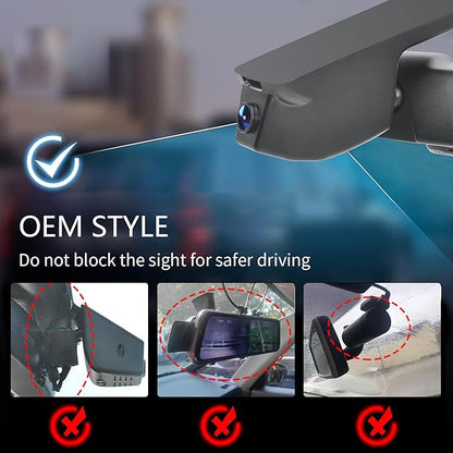 Mangoal 4K Dash Cam Custom Fit for Chrysler Pacifica 2017 2018 2019 2020 2021 2022(Model B),LX Limited Touring-L Touring Touring-L Plus,Integrated OEM Look, UHD 2160P Video, WiFi & App, 64GB Card
