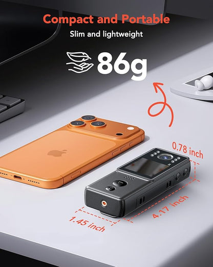 BOBLOV 4K Mini Body Camera with Video and Audio 64G, 2X 1400mAh Batteries& Charging Dock, A29 Body Wearable Camera with Night Vision & Bike Mount for Security, Vlogging, Pet, Cycling, Daily Recording