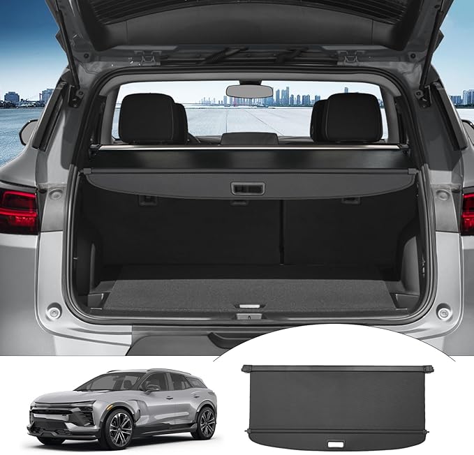 Powerty Retractable Cargo Cover for 2026 2025 2024 Chevrolet Blazer EV/Honda Prologue, Canvas Texture Trunk Cover Privacy Screen Rear Security Shade for Accessories