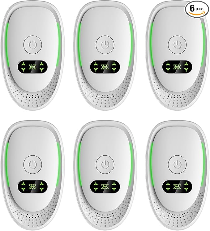 6 Pack Upgraded Plug in Air Purifiers for Home Air Ionizers for Dust Mites,Smoke & Pet Odor,Silent Ionizer Air Cleaners & Room Deodorizer Plug in,Dust Mite Killer for Bedroom,Office,Kitchen