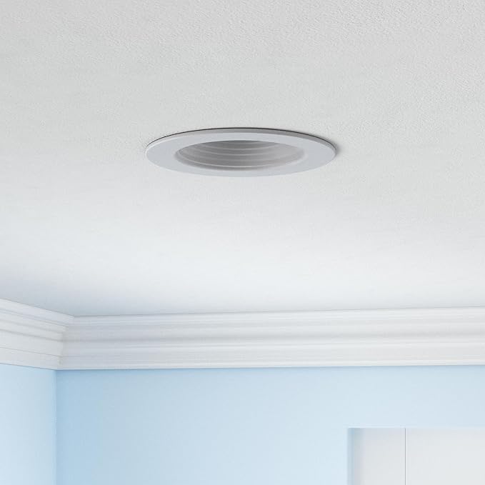 Energetic 12 Pack 5/6 Inch 5CCT LED Recessed Light Retrofit, 2700K/3000K/4000K/5000K/6500K Selectable, Dimmable Can Lights with Baffle Trim, 12W=150W, 1000LM, IC & Wet Rated, ETL & FCC Certified