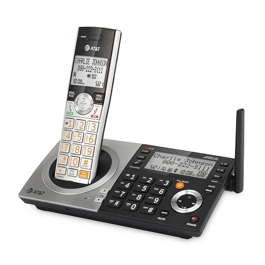 AT&T CL83107 DECT 6.0 Cordless Phone, 5-Handset, Silver/Black | Dual Keypad Base, Answering Machine, Smart Call Blocker, Caller ID Announcer, Intercom & Long Range