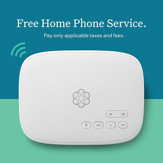 Ooma Telo Air and Handset. Free Internet Home Phone Service Wi-Fi Connectivity. Affordable landline Replacement. Unlimited Nationwide Calling. Mobile app. Low International Rates. Blocks robocalls.