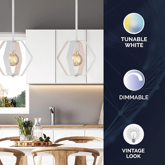 Satco S11251/04 Starfish Tunable White WiFi Smart LED Light Bulb, Works with Siri, Alexa, Google Assistant, SmartThings, Clear, G25, 4 Pack