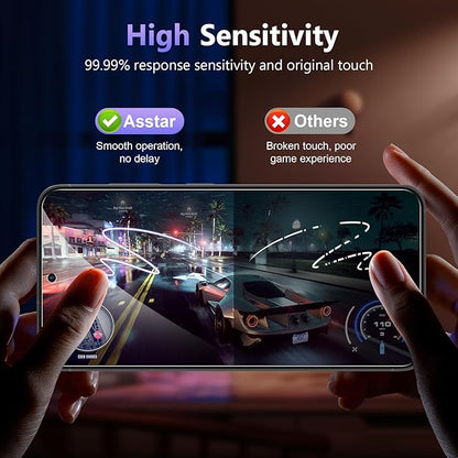Asstar 2 Pack for Samsung Galaxy S26 Privacy Screen Protector, 25° Anti Spy 9H Tempered Glass for S26, Fingerprint Unlock Support, Full Coverage, Case Friendly, Easy Install, Anti-Scratch