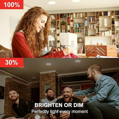 Diodesy- WiFi LED Smart BR30 Light Bulb 8W (65W Equivalent) 650 Lumens 2200K-6500K Color Selectable E26 Medium Base Dimmable Pack of 4- Recessed Flood Light Works with Alexa and Google Assistant Only