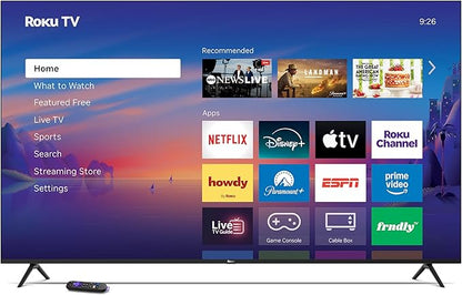 Roku Smart TV 2026 – 75-Inch Select Series, 4K QLED TV – Roku TV with Voice Remote – Flat Screen QLED Television with Wi-Fi for Streaming Live Local News, Sports, & Movies – Bluetooth Headphone Mode