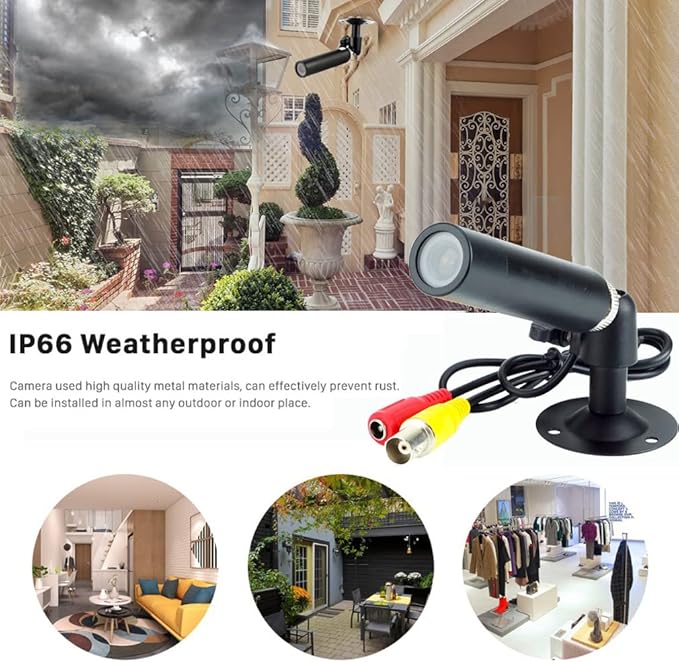 Vanxse® CCTV 1/3 CCD 1000TVL HD 3.6mm Mini Bullet Security Camera Indoor Surveillance Camera with Bracket