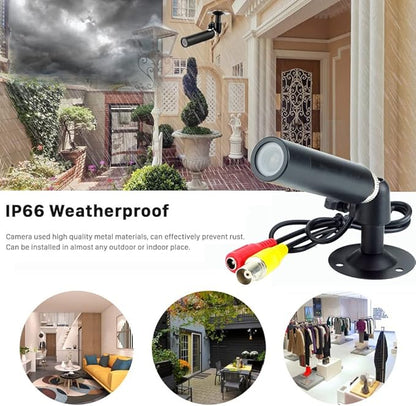 Vanxse® CCTV 1/3 CCD 1000TVL HD 3.6mm Mini Bullet Security Camera Indoor Surveillance Camera with Bracket