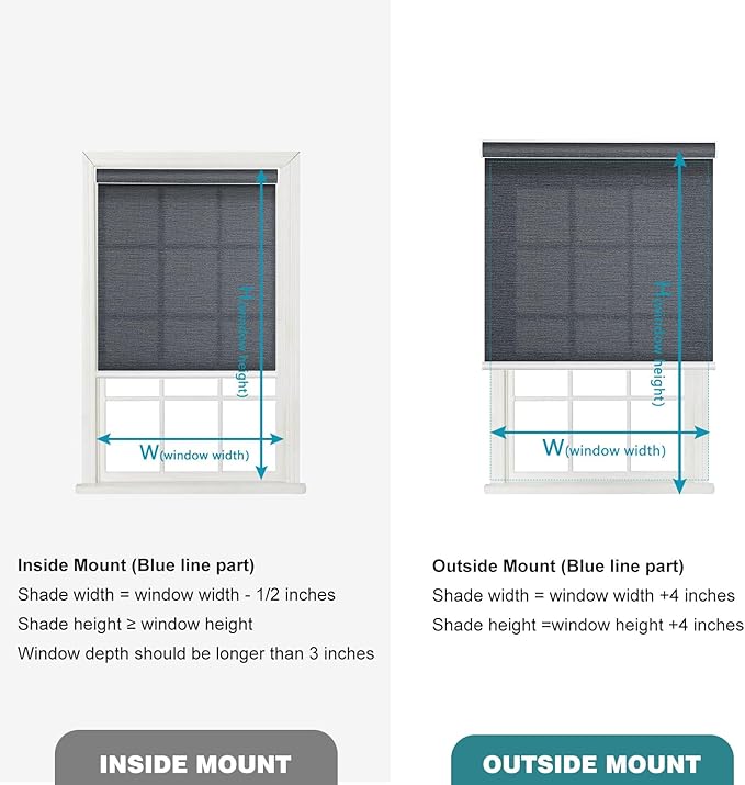 Changshade Custom Size Cordless Roller Shades, Light Filtering Roller Window Blinds with Thermal Insulated for Office, Living Room, Bedroom, Kitchen, Veins Black