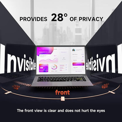 Mamol 15.6 Inch Laptop Privacy Screen Filter for 16:9 Widescreen Display, Eye Protection Anti Glare & Blue Light Filter, Privacy Screen Protector for 15.6" Laptop