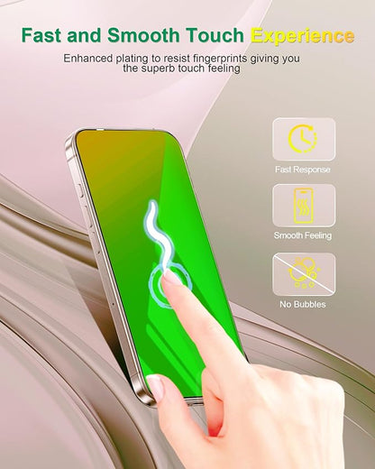 2 Pack for iPhone Air Privacy Screen Protector Tempered Glass 6.5 inch Private Protective Film Anti-Blue Light Anti Spy No-Bubble Gradient Green [HD Clarity]