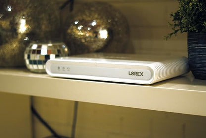 Lorex Connect 8-Channel NVR System with Four 4K IP Bullet Cameras | New APP | Color Night Vision | 2-Way Talk | Deterrence Light | Motion Detections | Quiet NVR | Local Recording with No Monthly Fee