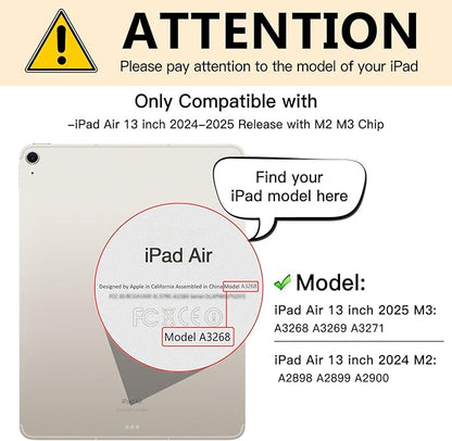 Magnetic 4 Way Privacy Screen for Ipad Air 13 inch 2026/2025/2024 (M4/M3/M2,7th/6th Generation),Removable Ipad Air Anti Blue Light Glare Anti Fingerprint Screen Protector Privacy Filter