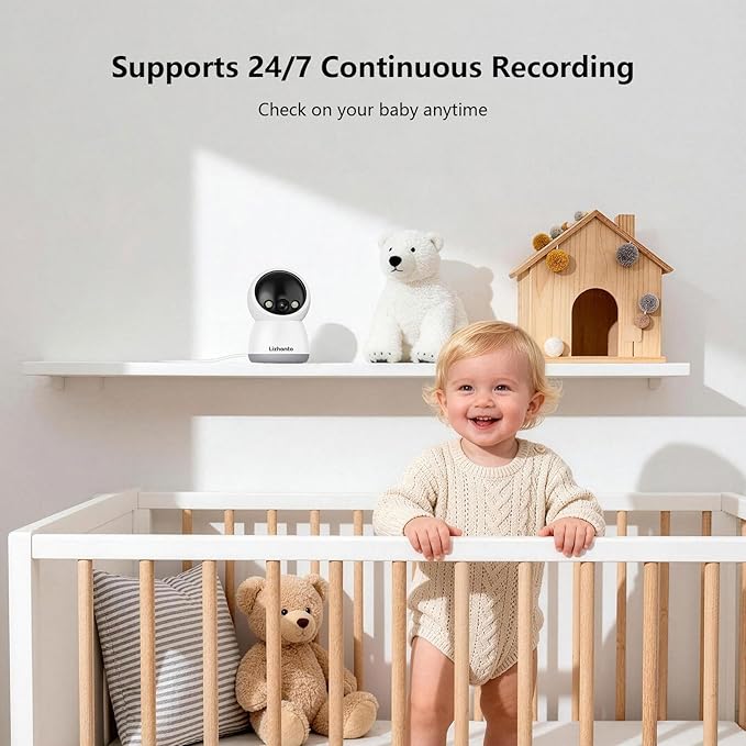 3MP Indoor Security Camera with 32GB SD Card - Pan/Tilt WiFi Camera with Motion Detection & Smart Night Vision for Baby & Pet Monitoring, Supports Cloud Storage