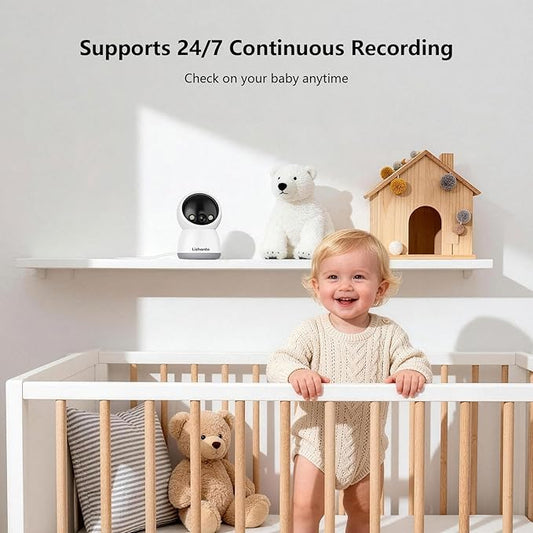 3MP Indoor Security Camera with 32GB SD Card - Pan/Tilt WiFi Camera with Motion Detection & Smart Night Vision for Baby & Pet Monitoring, Supports Cloud Storage