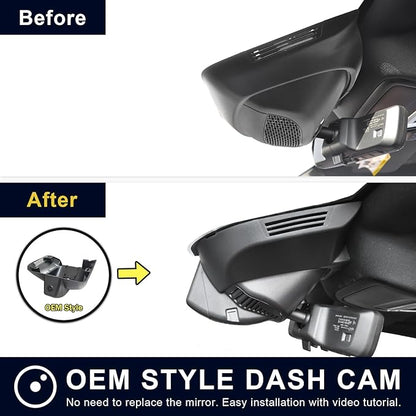 Front 4K & Rear 1080P Dash Cam Custom Fit for Dodge RAM 2500/3500 2019-2026 (Model F), Laramie Big Horn SLT Tradesman Lone Star, UHD 2160P Video, OEM Look,WiFi & App, 128GB Card