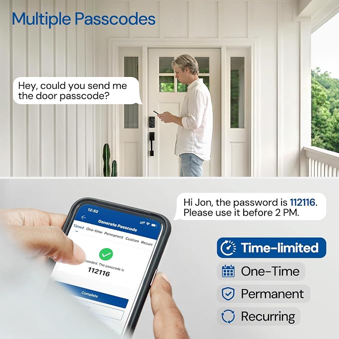 Nyboer 7-in-1 Keyless Smart Deadbolt Lock | Keypad Deadbolt,Easy Installation,Fingerprint unlock,Remote Control,Auto Lock,Waterproof
