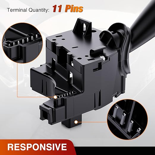 Nilight Turn Signal Switch Compatible with 2007-2018 Jeep Wrangler Compass Patriot 2008-2010 Grand Cherokee Liberty 2007-2014 Dodge Avenger Nitro 2007-2010 Chrysler PT Cruiser Sebring, 2 Year Warranty