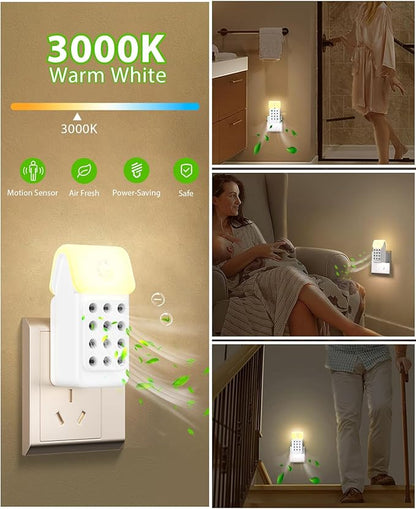 ySky Plug In Air Purifier for Home, Negative Ion Air purifiers with LED Motion Sensor Night Light,Quiet Mini Air Ionizers for home,Bathroom,Bedroom,Portable Air ionizer for Odor,Pet smell