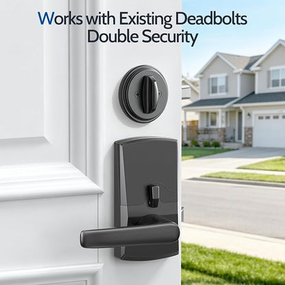 Keypad Door Lock with Handle, Keyless Entry Digital Code for Front Door