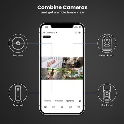 Feit Electric Outdoor Wireless Security Camera, 1080p HD, Motion Detection Alerts, Night Vision up to 30ft, Battery Powered, SD Card Storage, 2.4GHz WiFi, Mount with Magnetic Bracket