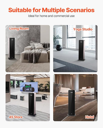 VEVOR 950ml Scent Air Machine, 2500sq.ft Waterless Essential Oil Diffuser with Bluetooth Smart Connection, Floor Standing Cold Scent Air Diffuser Machine for Large Room Hotel Office Home