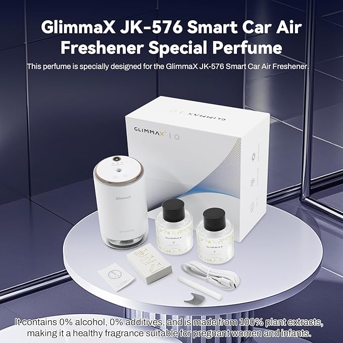 Smart Car Air Fresheners Refill, JK-576 Smart Car Air Diffuser Dedicated Perfume Refill,100 ml Can Be Used for 70 Days,Made With Natural Plant Extracts Fragrance. (2 Cypress Ball)