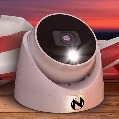 Night Owl Add On Wired 4K HD Indoor/Outdoor Deterrence Dome Cameras with 2-Way Audio (4 Pack)