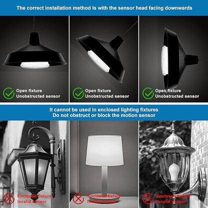 Motion Sensor Light Bulbs, Dusk to Dawn Outdoor Lighting, PAR38 Led Motion Sensor Flood Light 100 Watt Equivalent(15W), 6000K Daylight, Waterproof Outdoor/Indoor,(4 Pack)