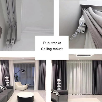 Ceiling Curtain Track, Automatic Motorized Opener with Alexa