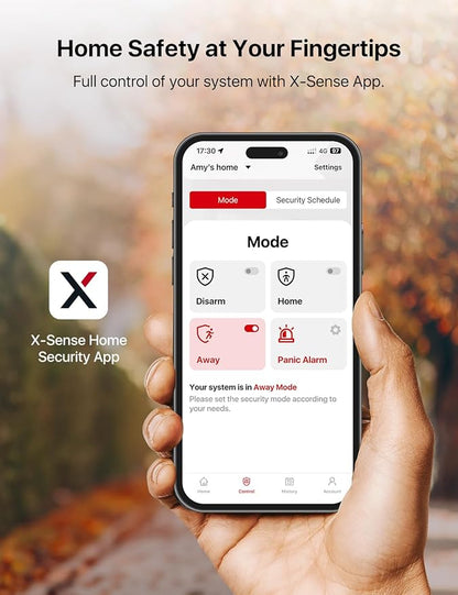 X-Sense Smart Security Keypad, Security Kit AS05/AS08 Accessory, Easy Mode Switching with Panic Button, Includes Batteries and Compatible with Alexa, Requires SBS50 Base Station, SKP0A