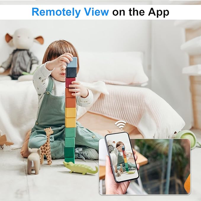 LIBREFLY Mini Wireless Security Camera with Clock Display- Full HD 1080P WiFi Camera - Small Nanny Cam - Night Vision - SD/Cloud Storage
