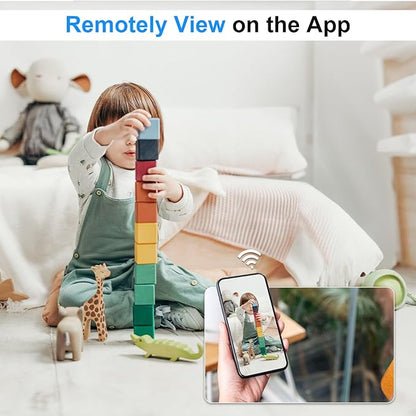 LIBREFLY Mini Wireless Security Camera with Clock Display- Full HD 1080P WiFi Camera - Small Nanny Cam - Night Vision - SD/Cloud Storage