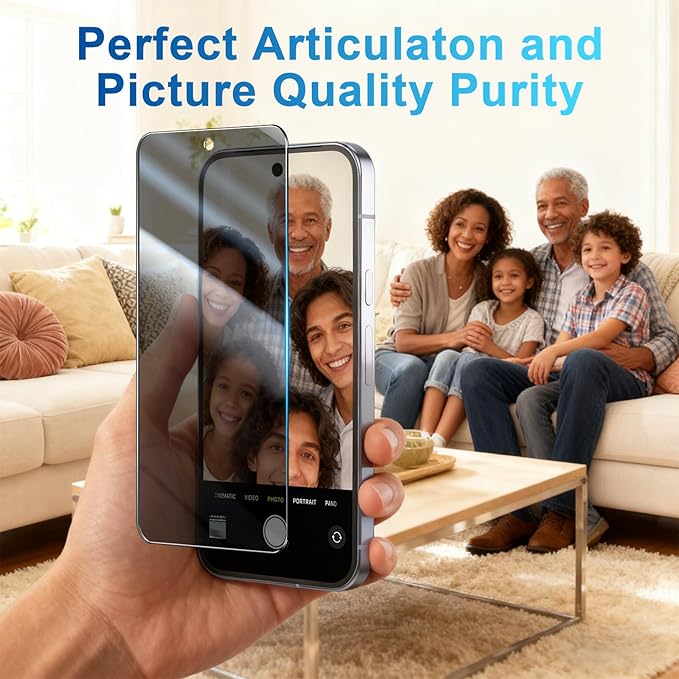 [2+2 Pack] Privacy Screen Protector Compatible with Pixel 10 Pro 5G - 2 Tempered Film - 2 Camera Lens Glass - Easy Installation Tool - High Clarity - Bubble Free - Anti-Spy Protection